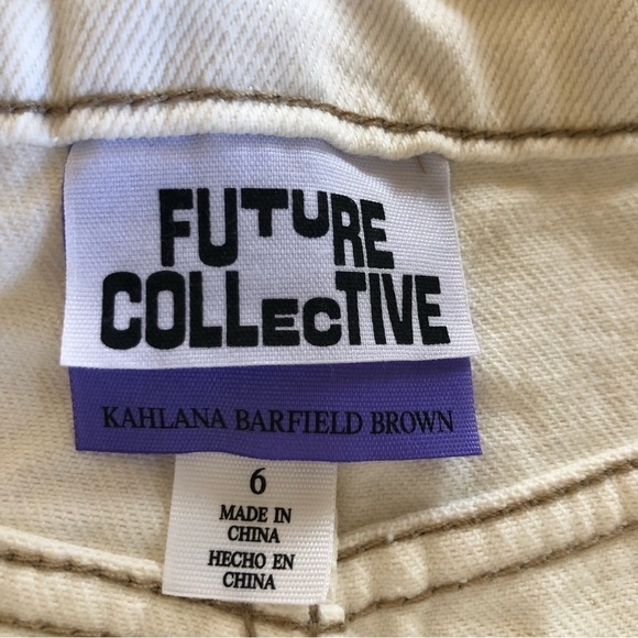 Kahlana Barfield Brown Future Collective High-Rise Overlap Waist Straigh Jeans 6 - Picture 8 of 13